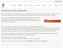 Tablet Screenshot of hotel-ambiente-muenchen.de